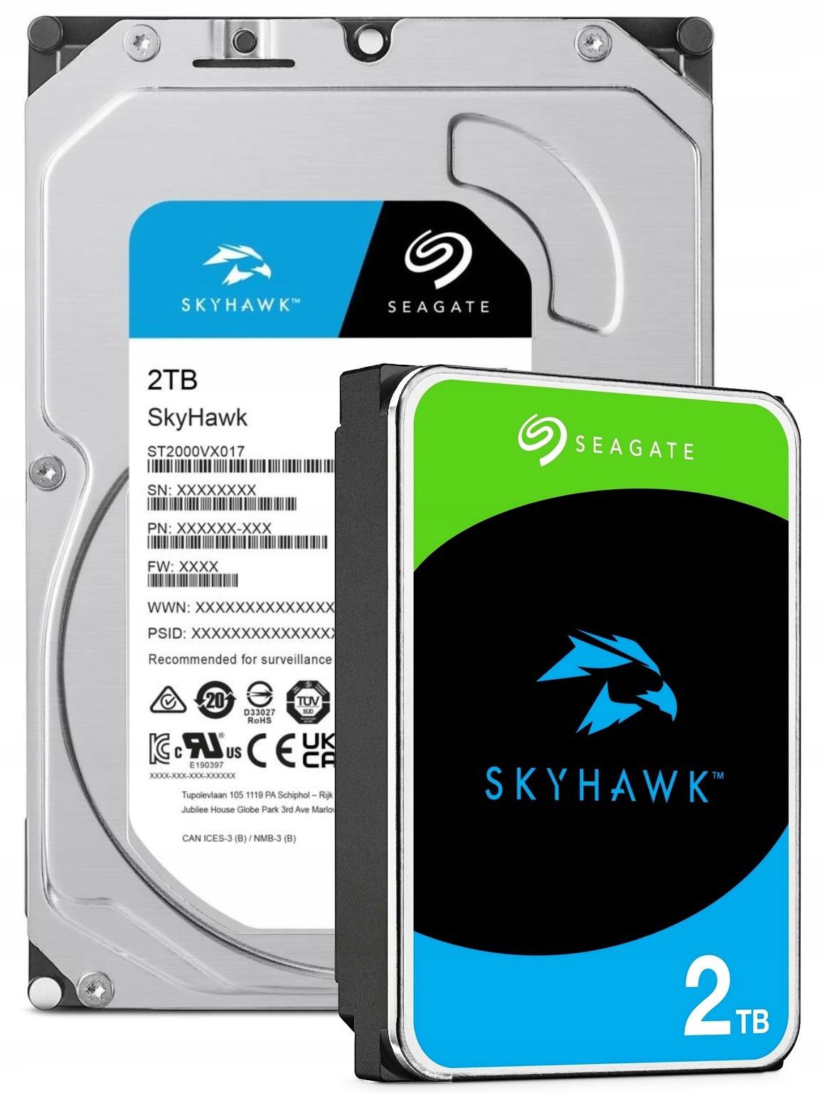 Dysk Do Rejestratora Monitoring HDD-ST2000VX017 2TB 24/7 SkyHawk Seagate aw