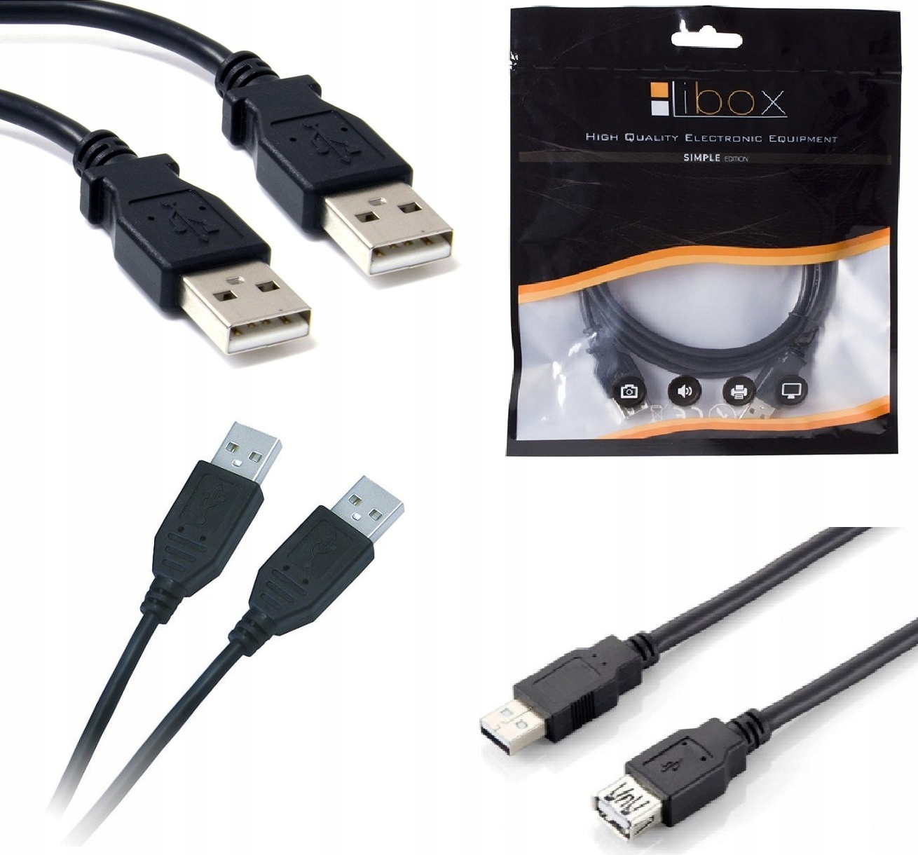 

Kabel Usb-usb Przewód A-a wt-wt Czarny Długi 3M