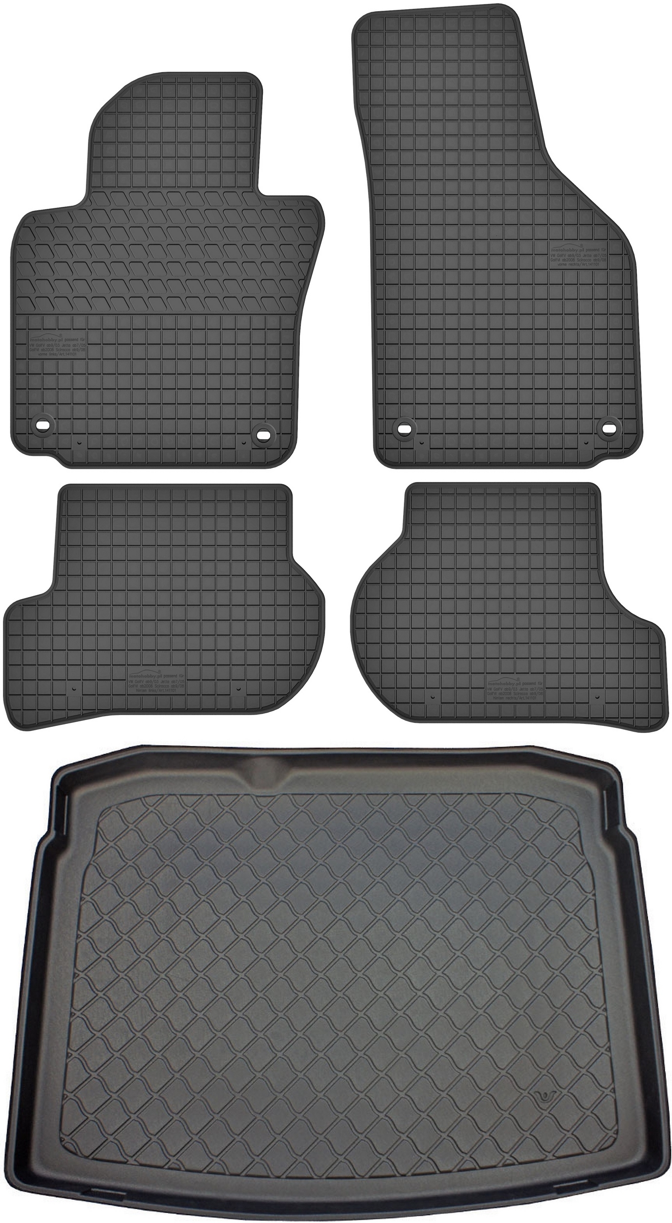 Volkswagen Golf V Hatchback od roku 2003.10-2008 Sada Koberce batožinový priestor