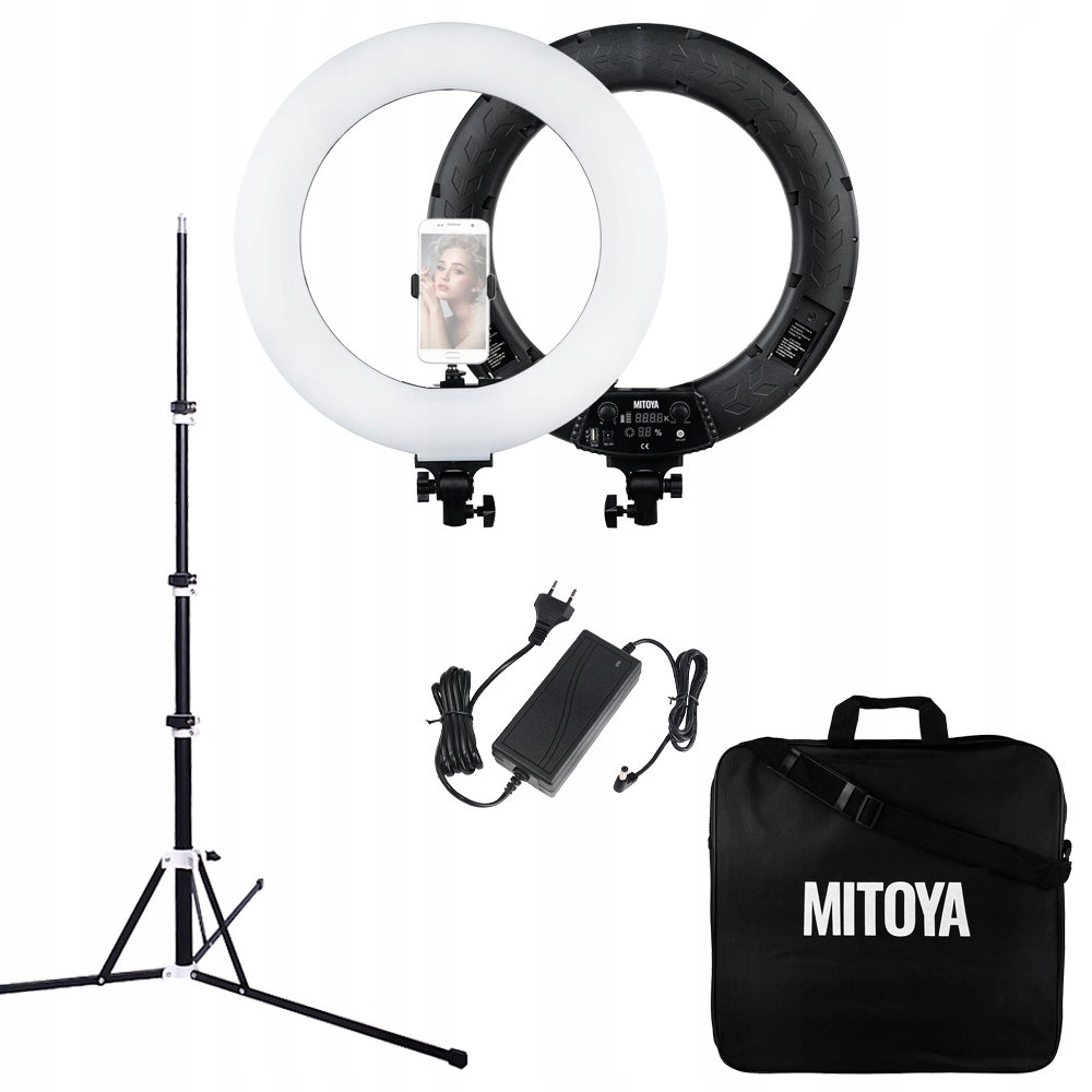Lampa Pierścieniowa Mitoya Led Ring RL480L 60W Z Lekkim Statywem Yoga