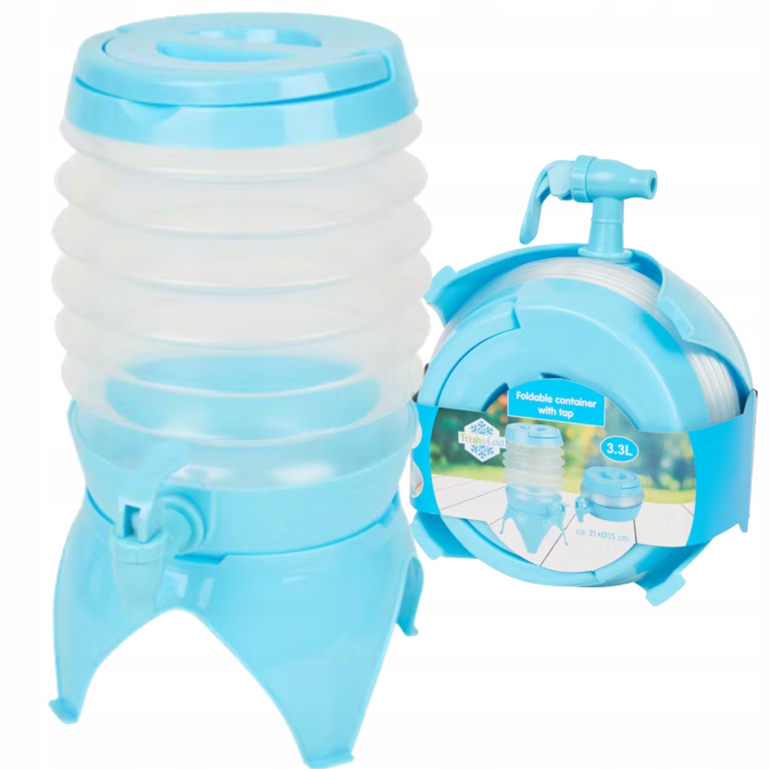 

Składany Pojemnik Na Wodę Napój Z Kranikiem 3.3L N