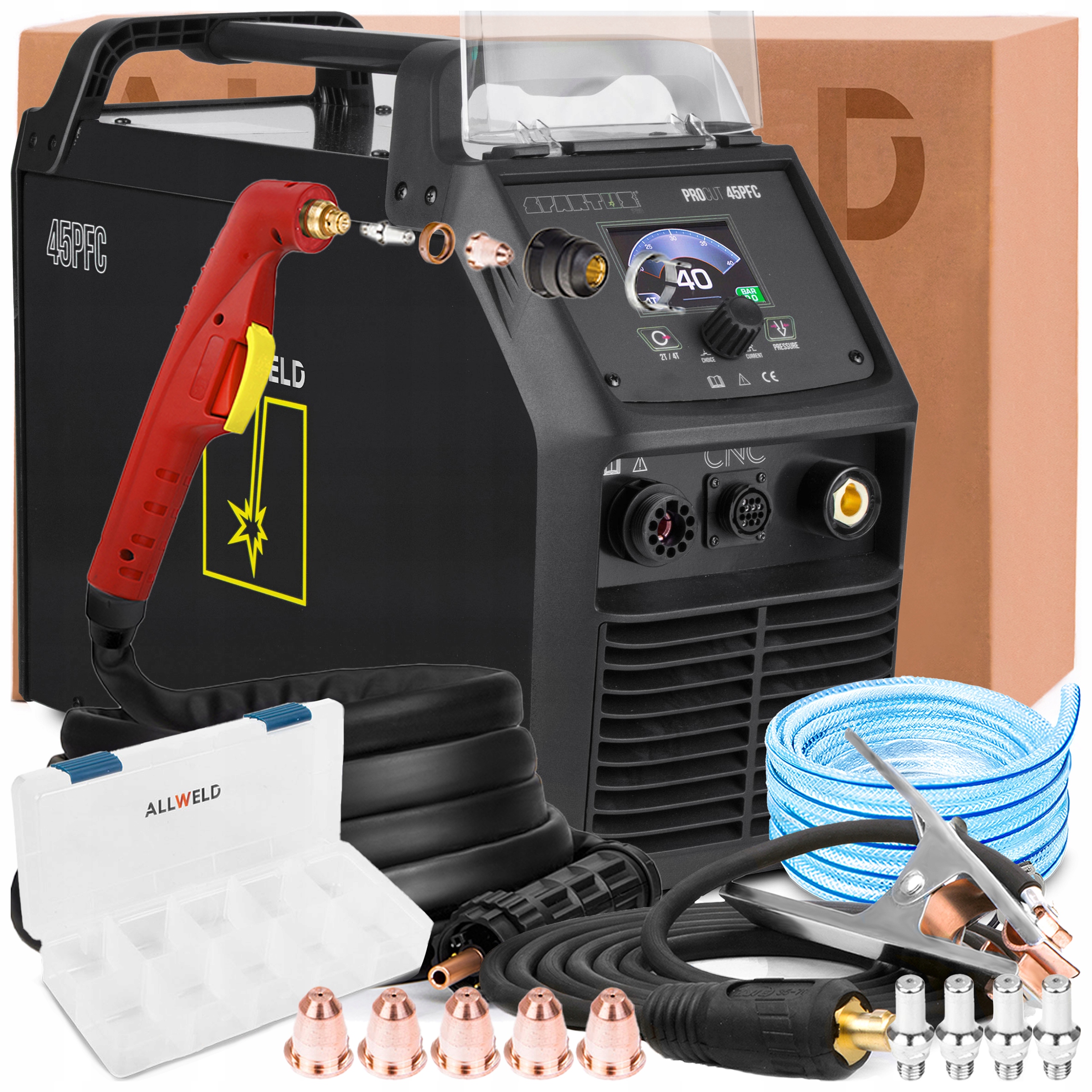 Plazmová Řezačka Spartus Pro Cut 45 Cnc 230V 40A 25 MM 2T/4T Blow Back