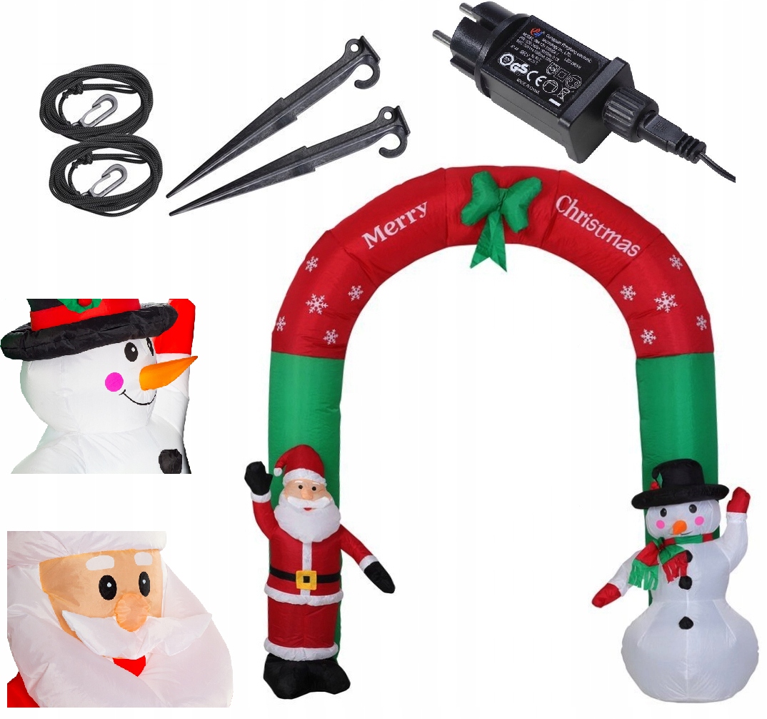 

Dmuchana Brama Świąteczna Led Mikołaj Bałwan 250CM