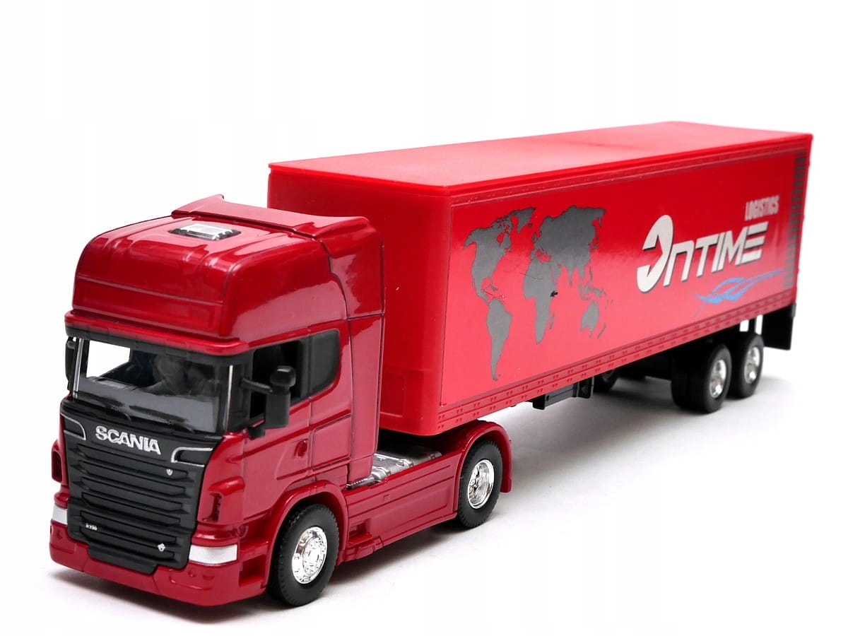 Nákladné auto Scania V8 R730 1:64 model WELLY červené