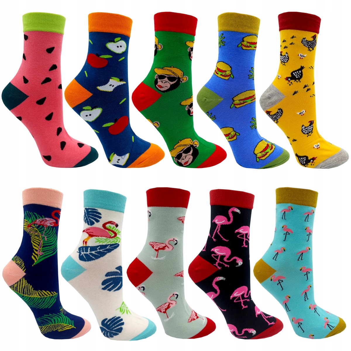 

Skarpety Damskie Wysokie Bawełna 10 Pak