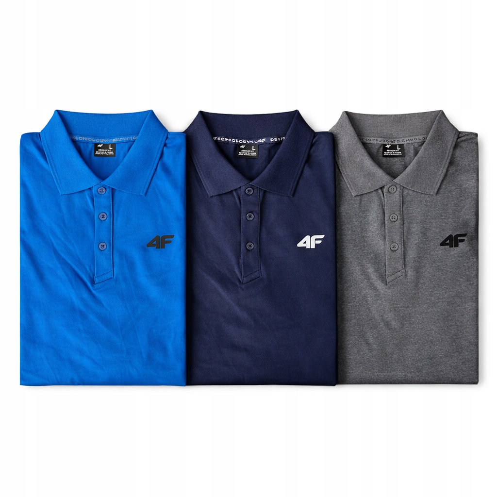 Zestaw Koszulek Polo 4F T-shirt Męski Komplet 3 Sztuki L M0770 SS26