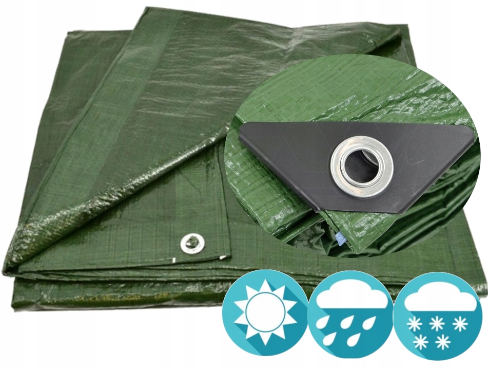 

Plandeka 120g Zielona Gruba 5x8 Mrozoodporna Uv+