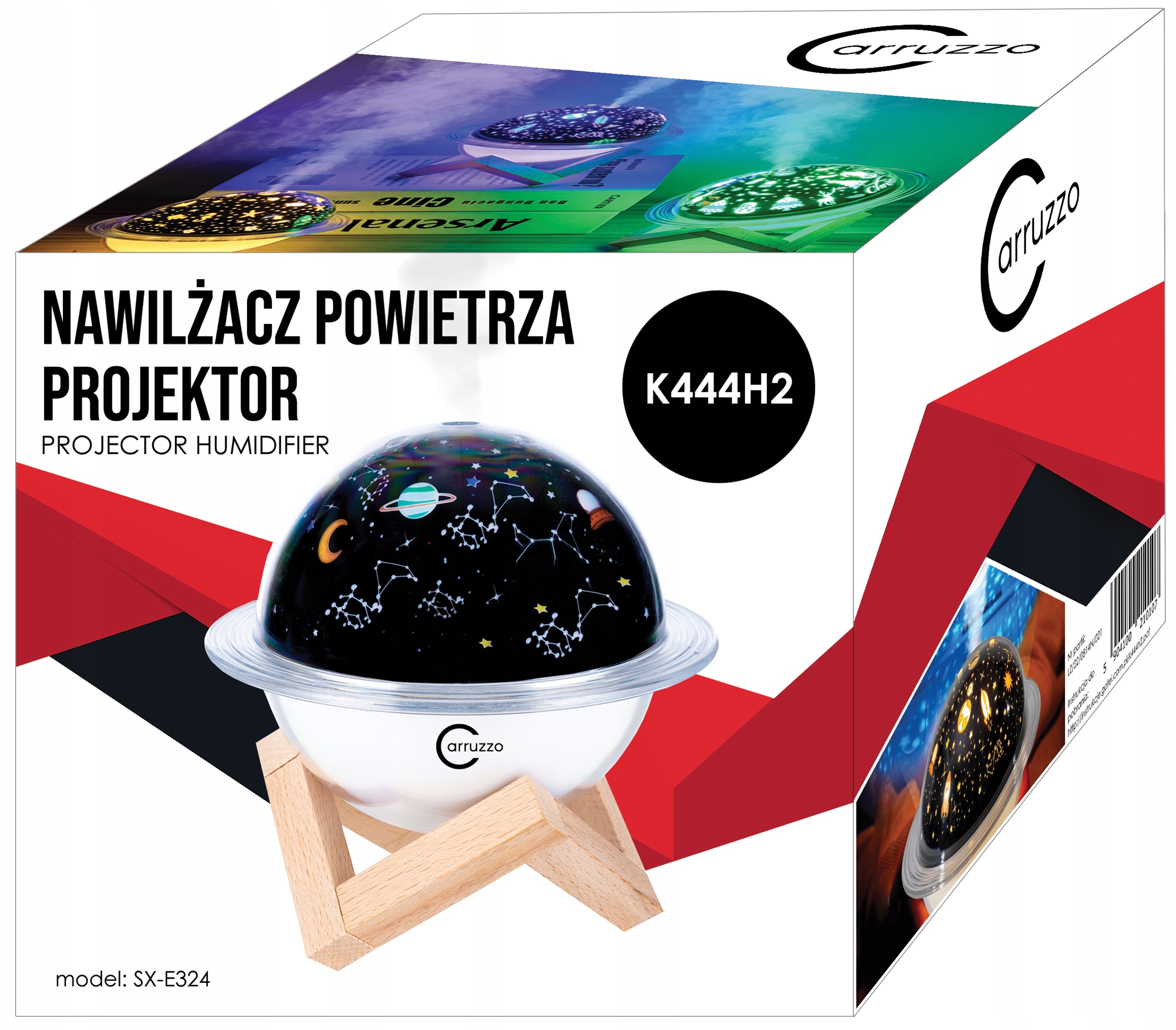 

Nawilżacz Powietrza Dyfuzor Lampka Projektor 3w1