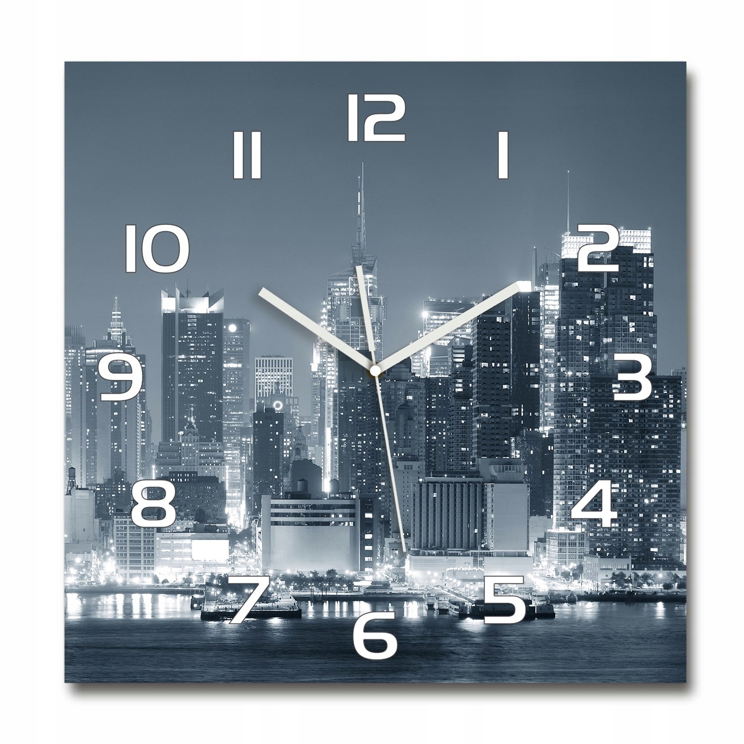 

Zegar szklany na ścianę Manhattan Nowy Jork 60x60