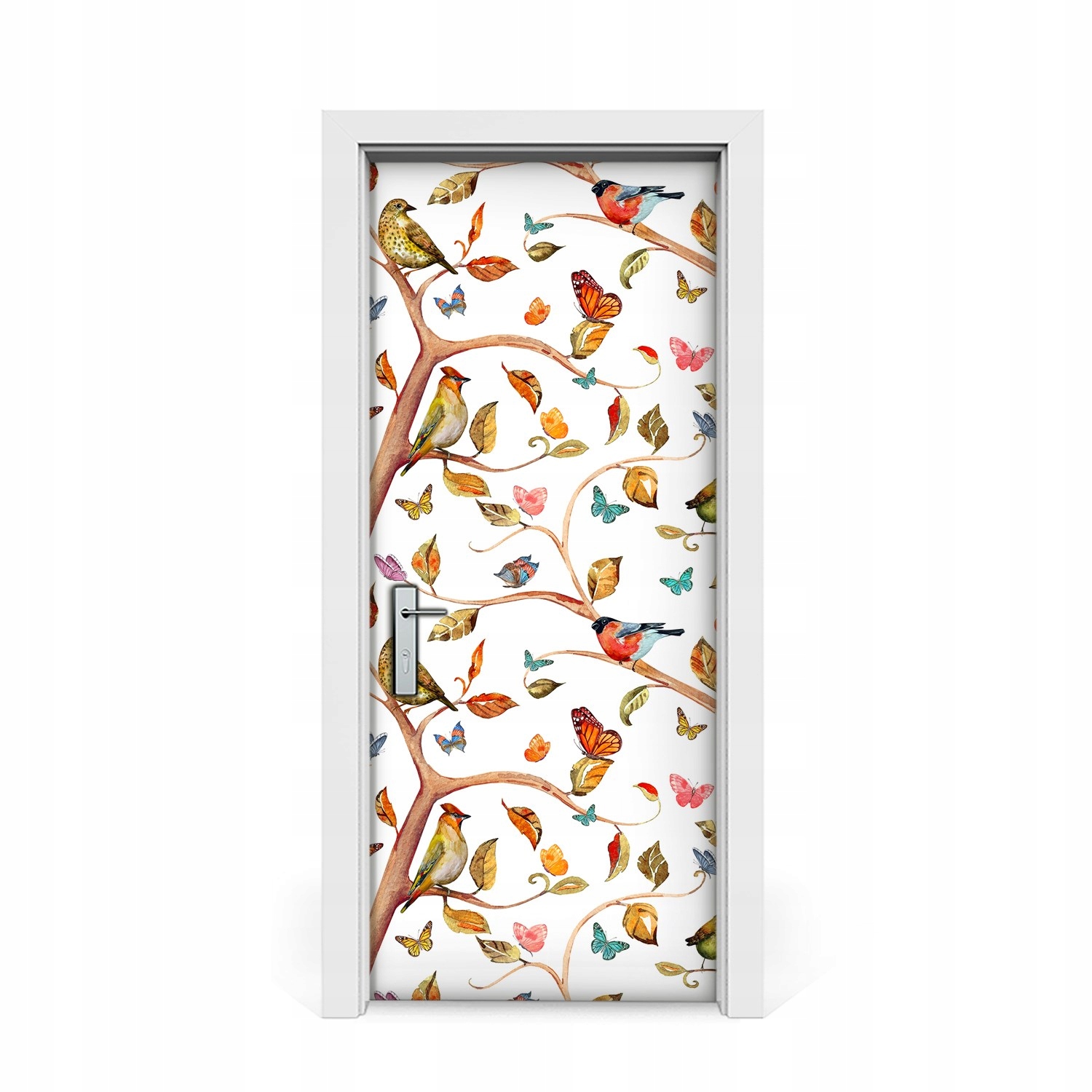 

Naklejka na drzwi okleina Ptaki na gałęzi 85x205