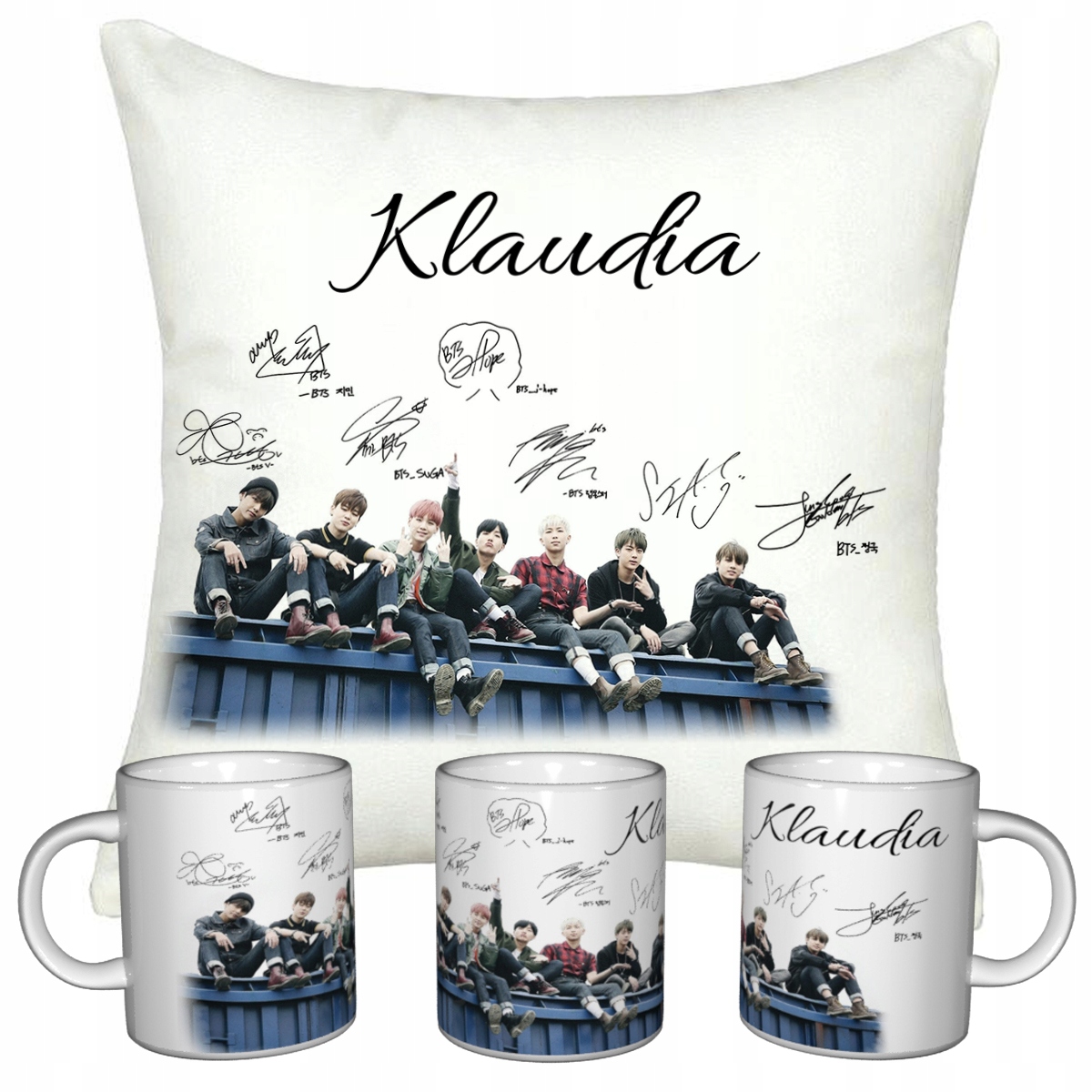 

Zestaw Bangtan Boys Bts Kubek Poduszka Imie