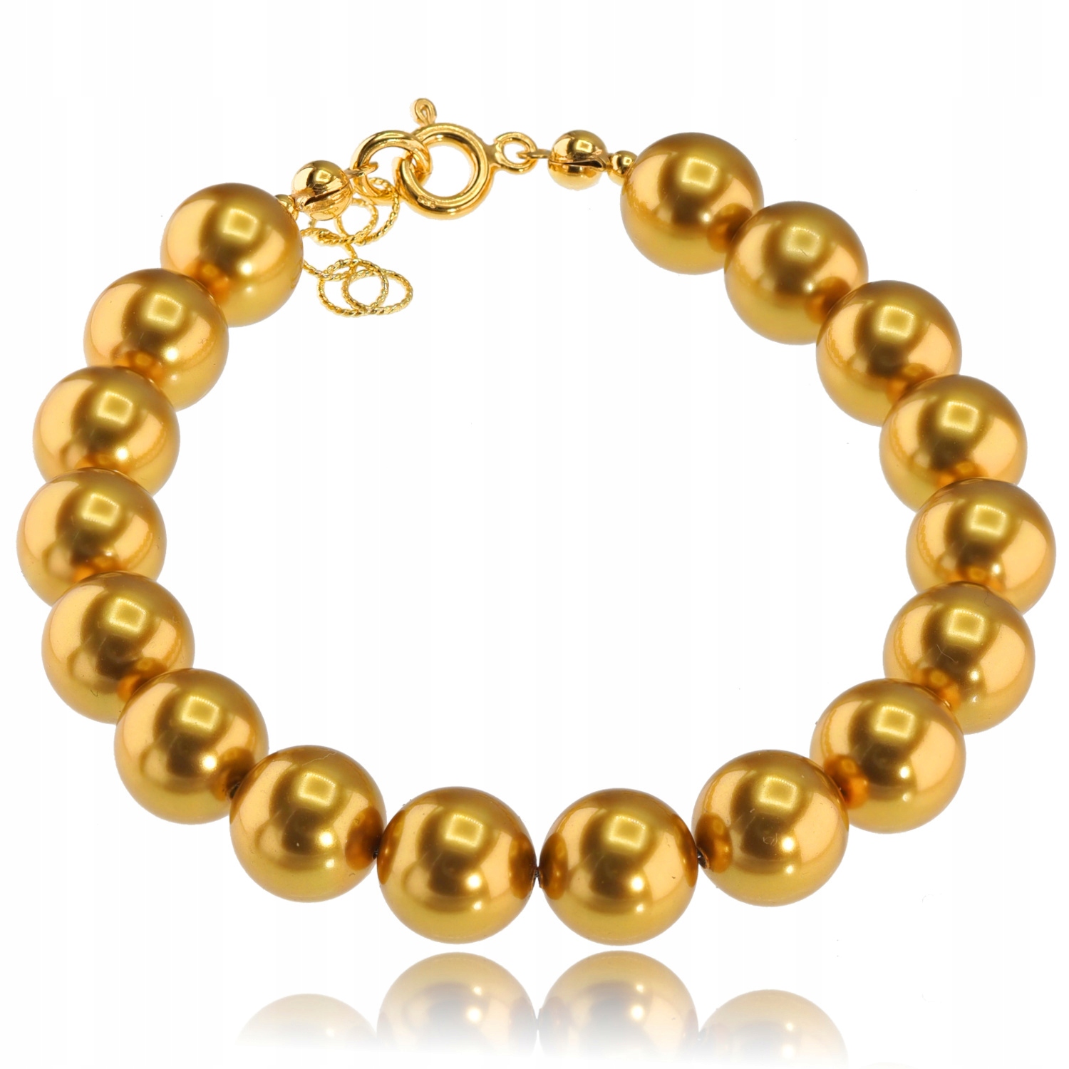 Originální krystaly perly Royal Gold Náramek Zlaté Stříbro Certifikát