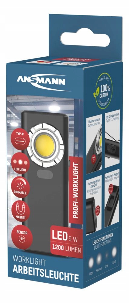 Dielenská lampa Ansmann WL1200R1200lm aku