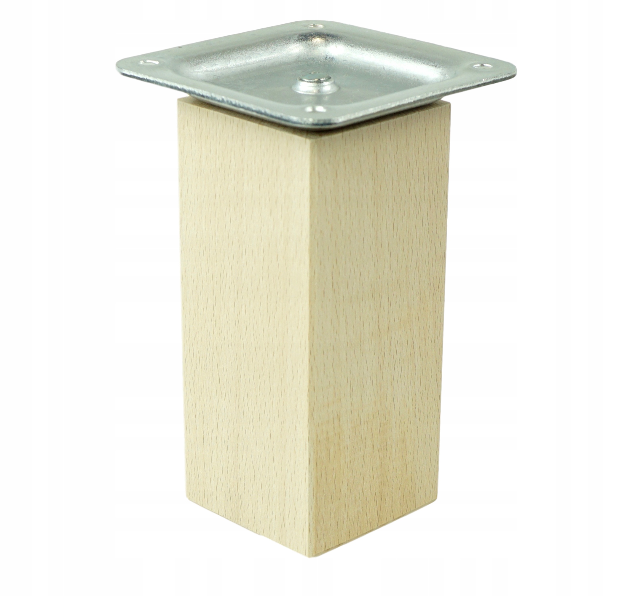 

Nóżka drewniana 10 cm, kwadrat 45 x 45 mm z blachą