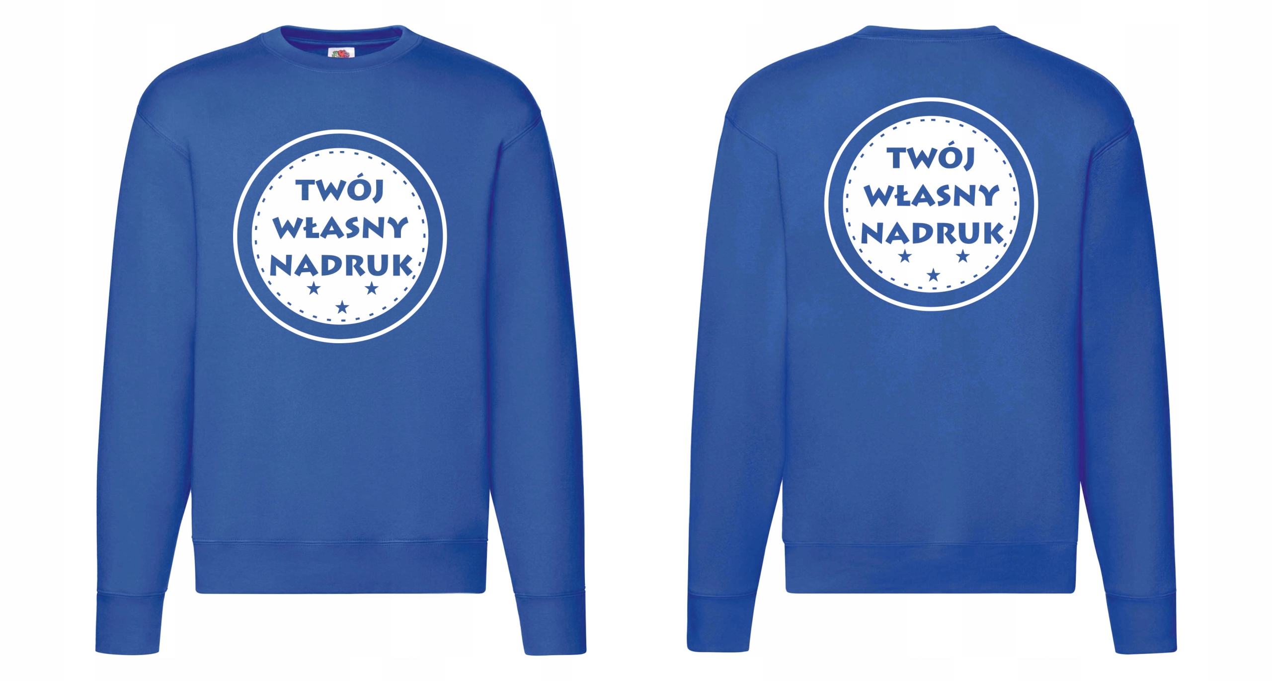 

Bluza bez kaptura z własnym nadrukiem męska Premiu