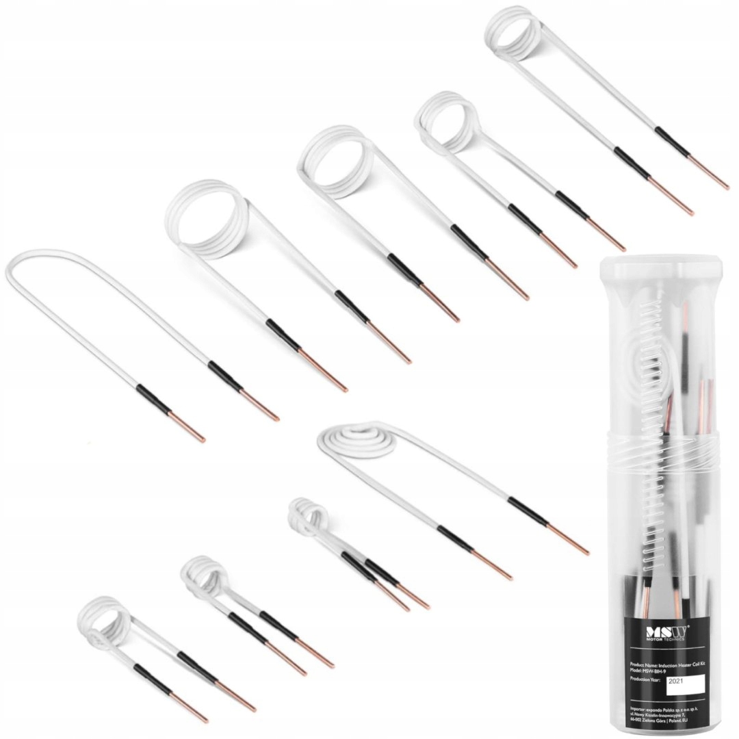 Cívky na ohřev indukčního ohřívače pro šrouby Set 9 ks