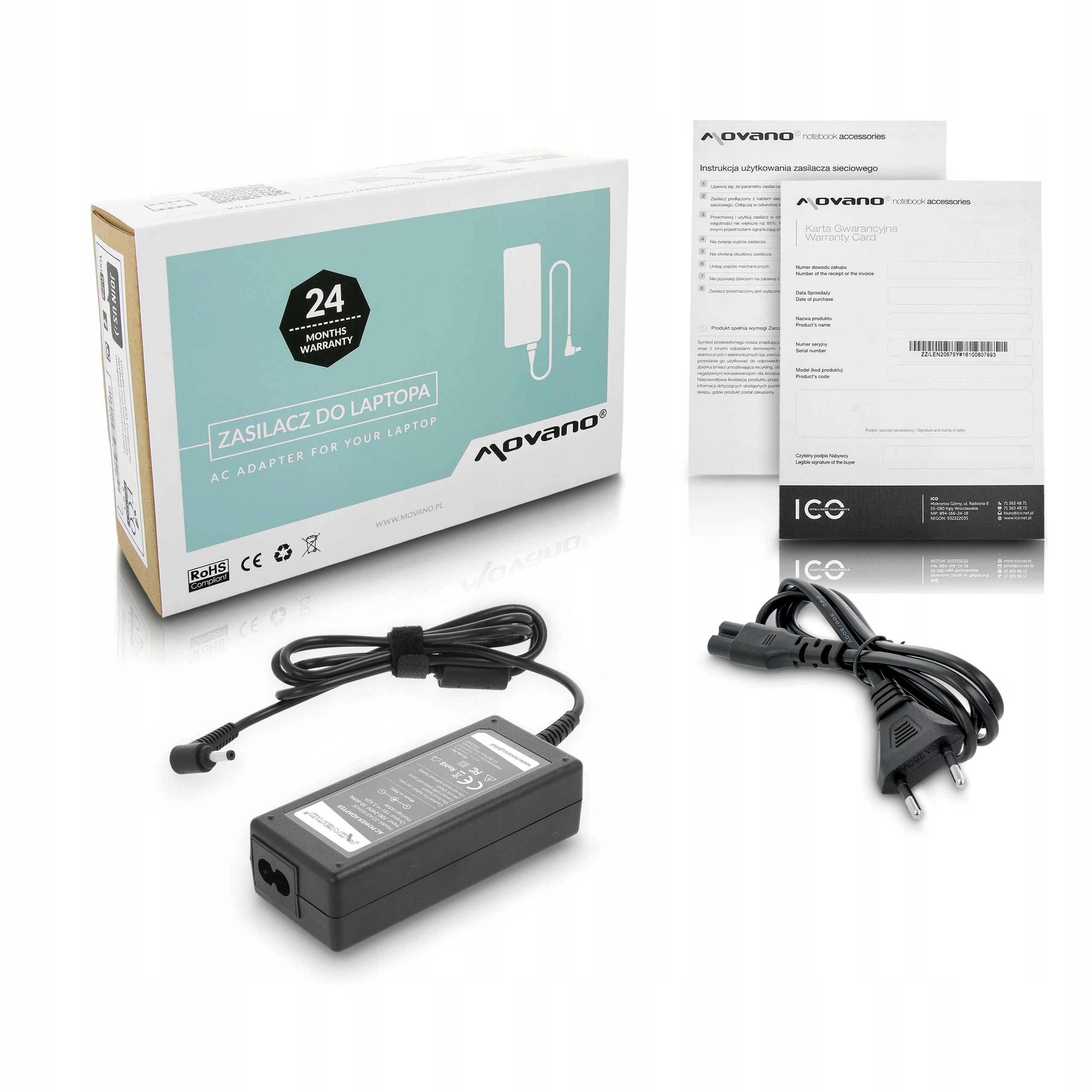 

Ładowarka do Asus 19v 3.42a 65W 4.0x1.35mm