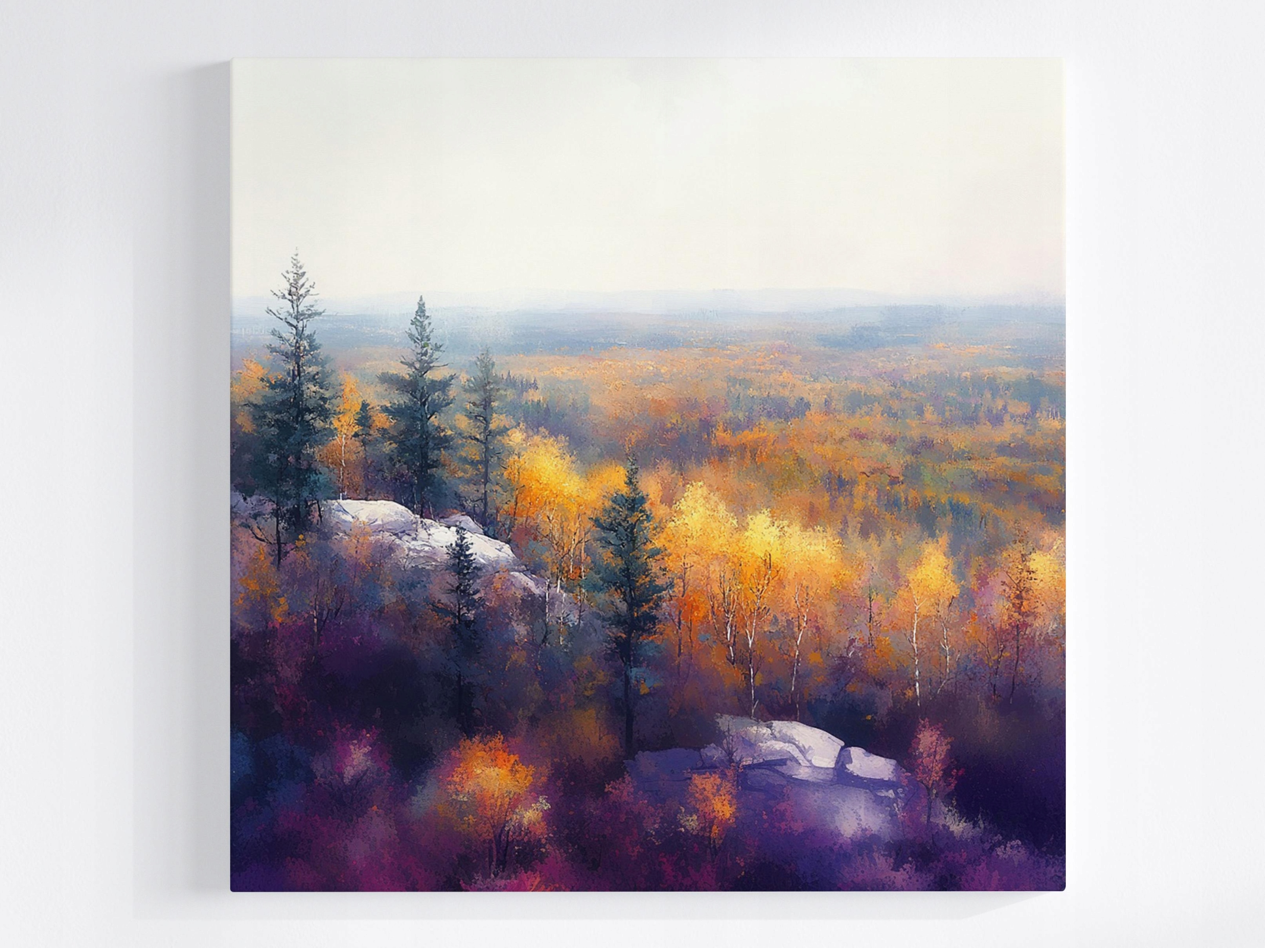 Obraz Na Plátně Canvas Krajina Příroda Hory Tatry Les Podzim Panorama 80x80