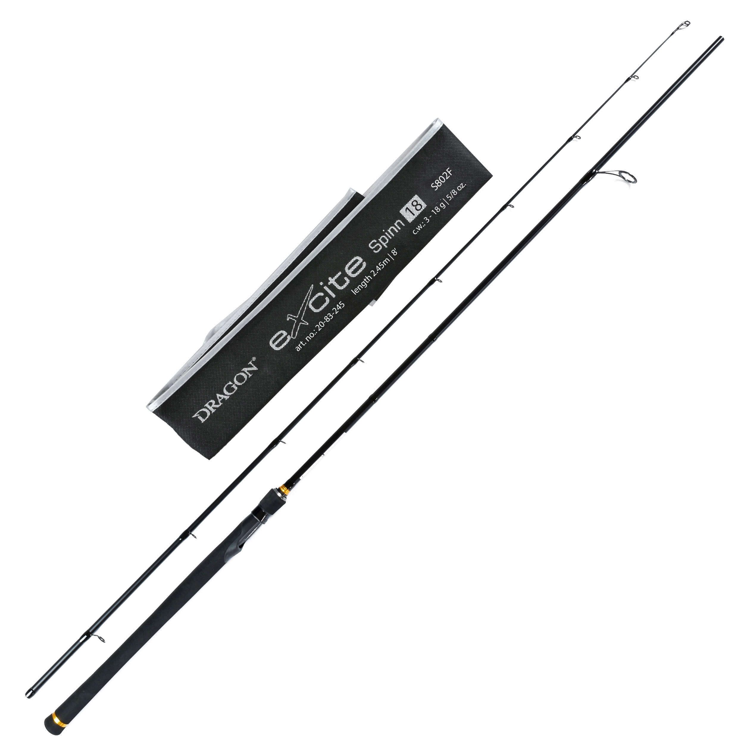 Wędka spinningowa Dragon Excite Spinn 2.45m 3-18g