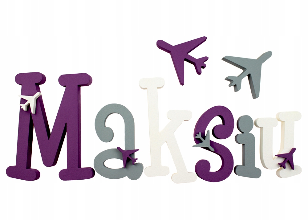 LITERKI NAKLEJKI IMIĘ 6-LITEROWE 3 GRATISY