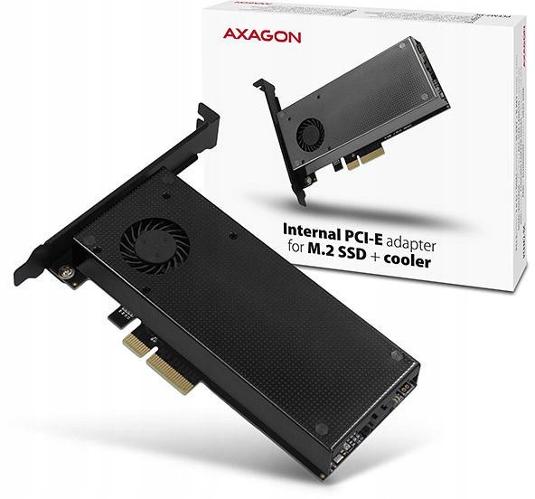 Adapter Axagon PCEM2-DC Pci-e x4 na M.2 NVMe z chłodzeniem