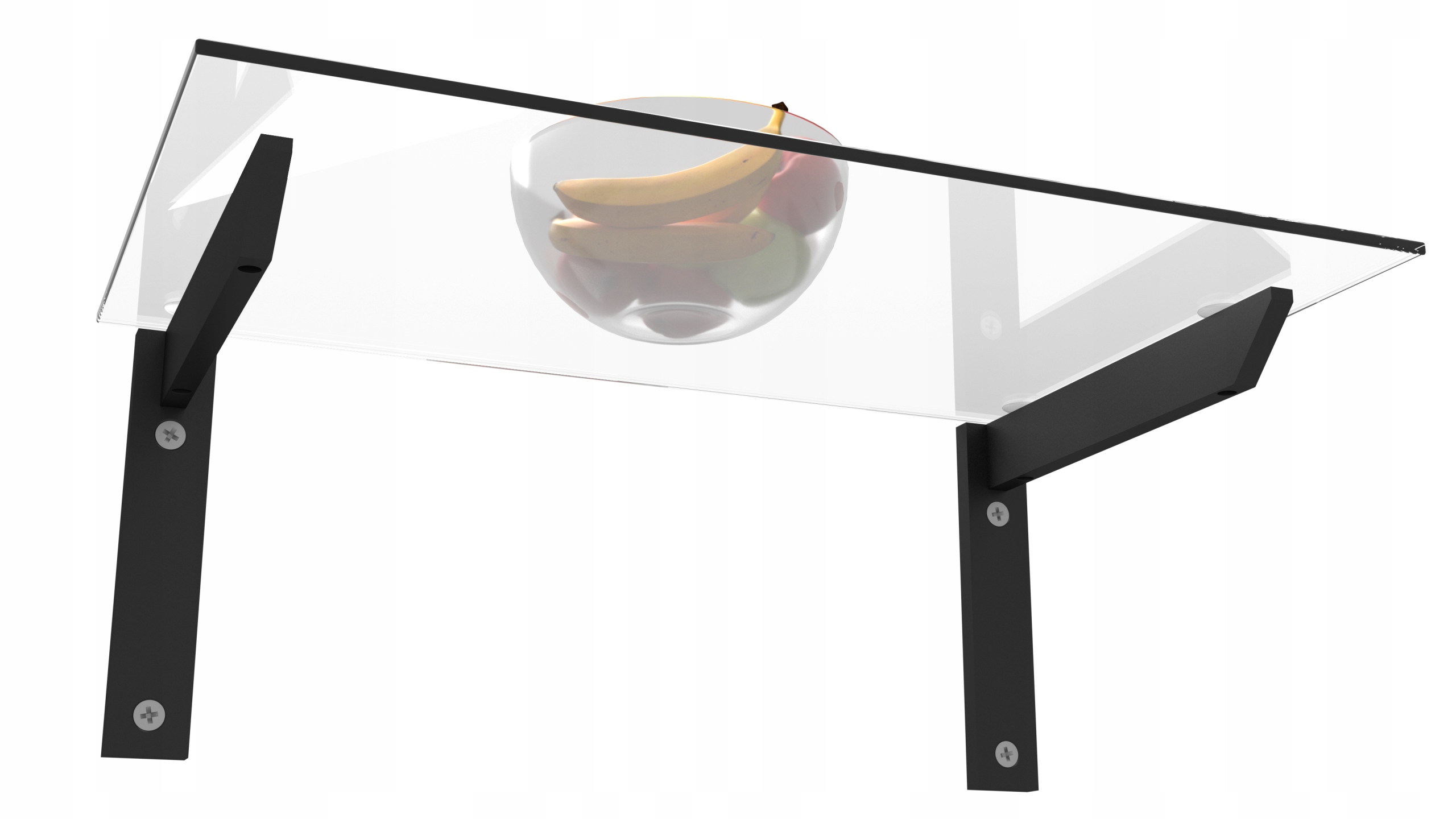 2 Ks Konzole Na Polici Úhelník Pod Polici 180 Černá