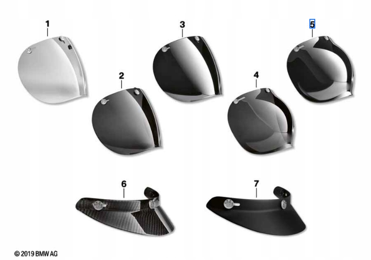 Зеркальное стекло BMW Motorrad