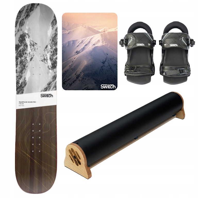 Tréninková snowboardová deska Jibbingová 110 M Switch+Vázání+Rail+Podložka