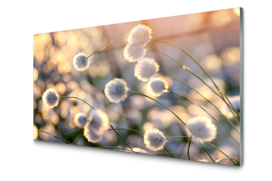 Panel szklany Płytka Kwiaty Roślina 140x70