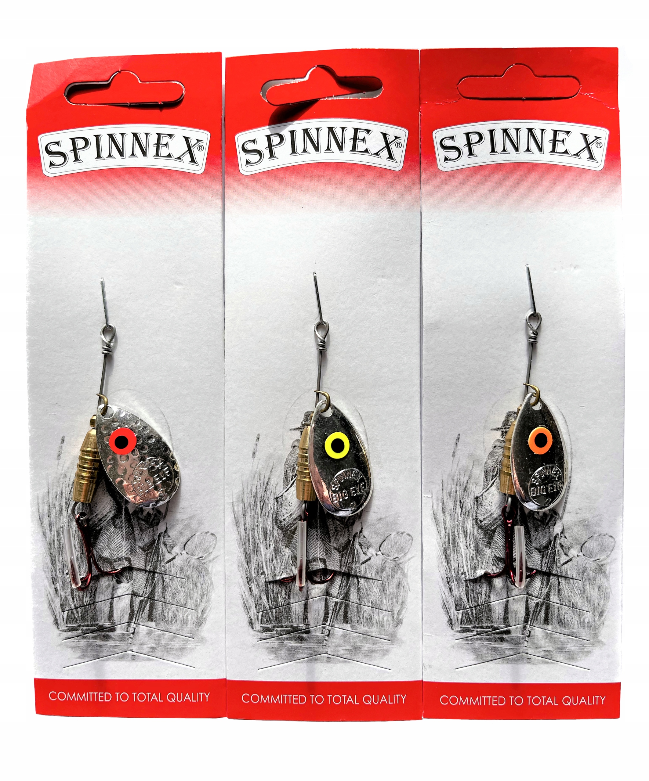 

3x Spinnex obrotówka spinner numer 2 zestaw Oko