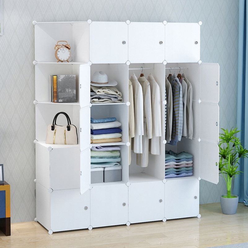 MODUŁOWA BIAŁA SZAFA GARDEROBA WIESZAK NA UBRANIA SZAFKA XXL PÓŁKI DRĄŻEK Kod producenta Szafa modułowa pojemna szafka półki