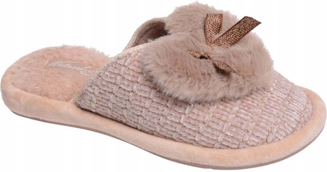 

Kapcie Pantofle Laczki Serce Z Wstążką beż 39