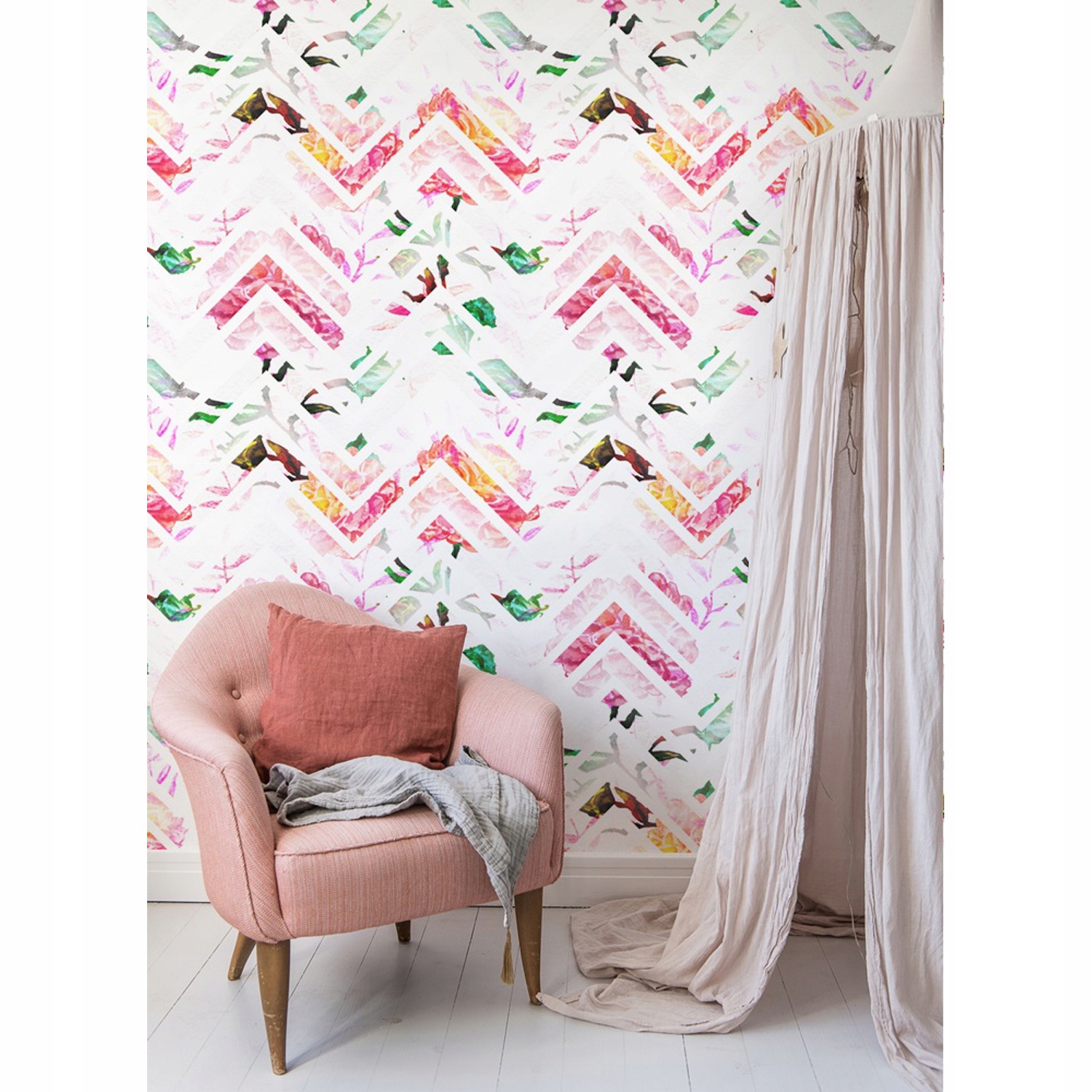 

Flizelina tapeta ścienna Wzór kwiatowy 254x184 cm