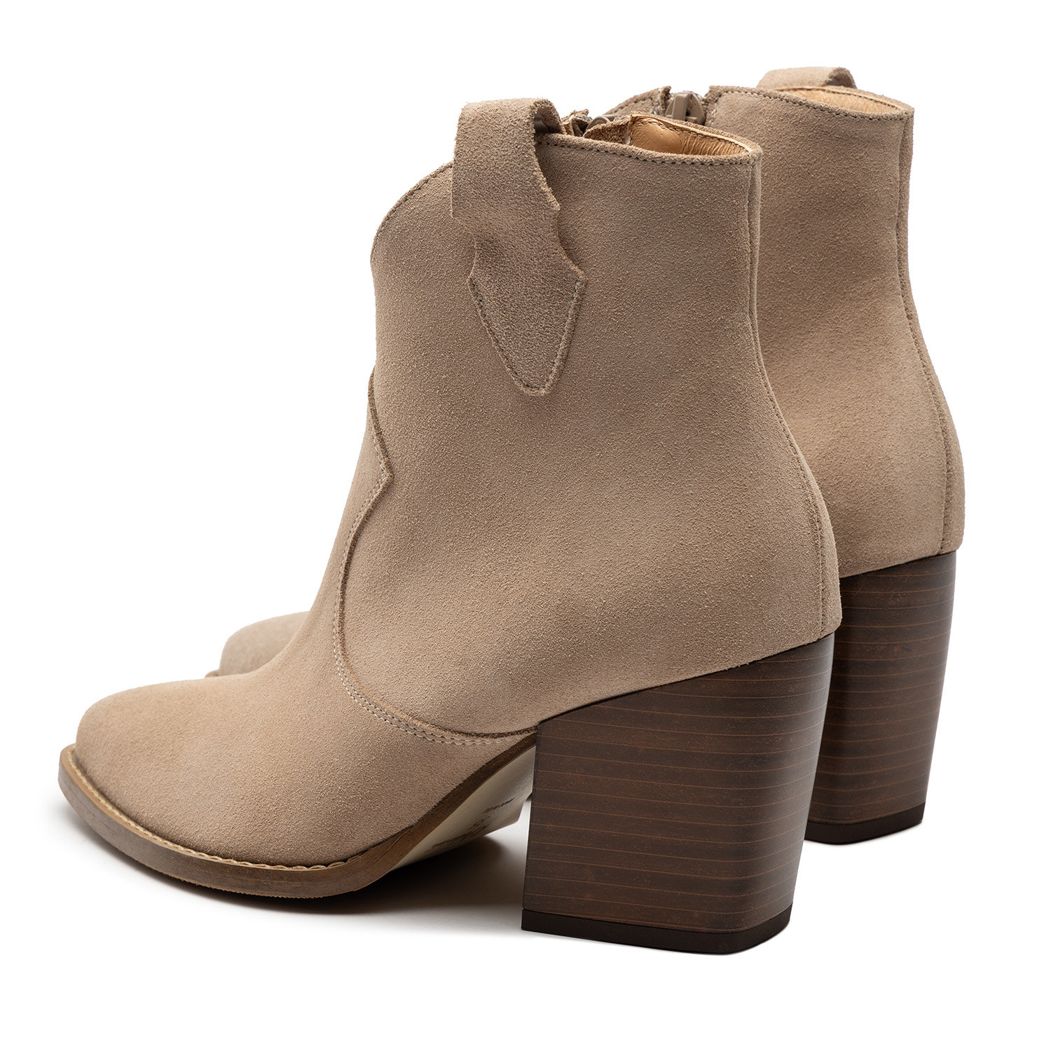 Botki R.Polański 1409 - Beżowy 659 Zamsz Marka R.Polański