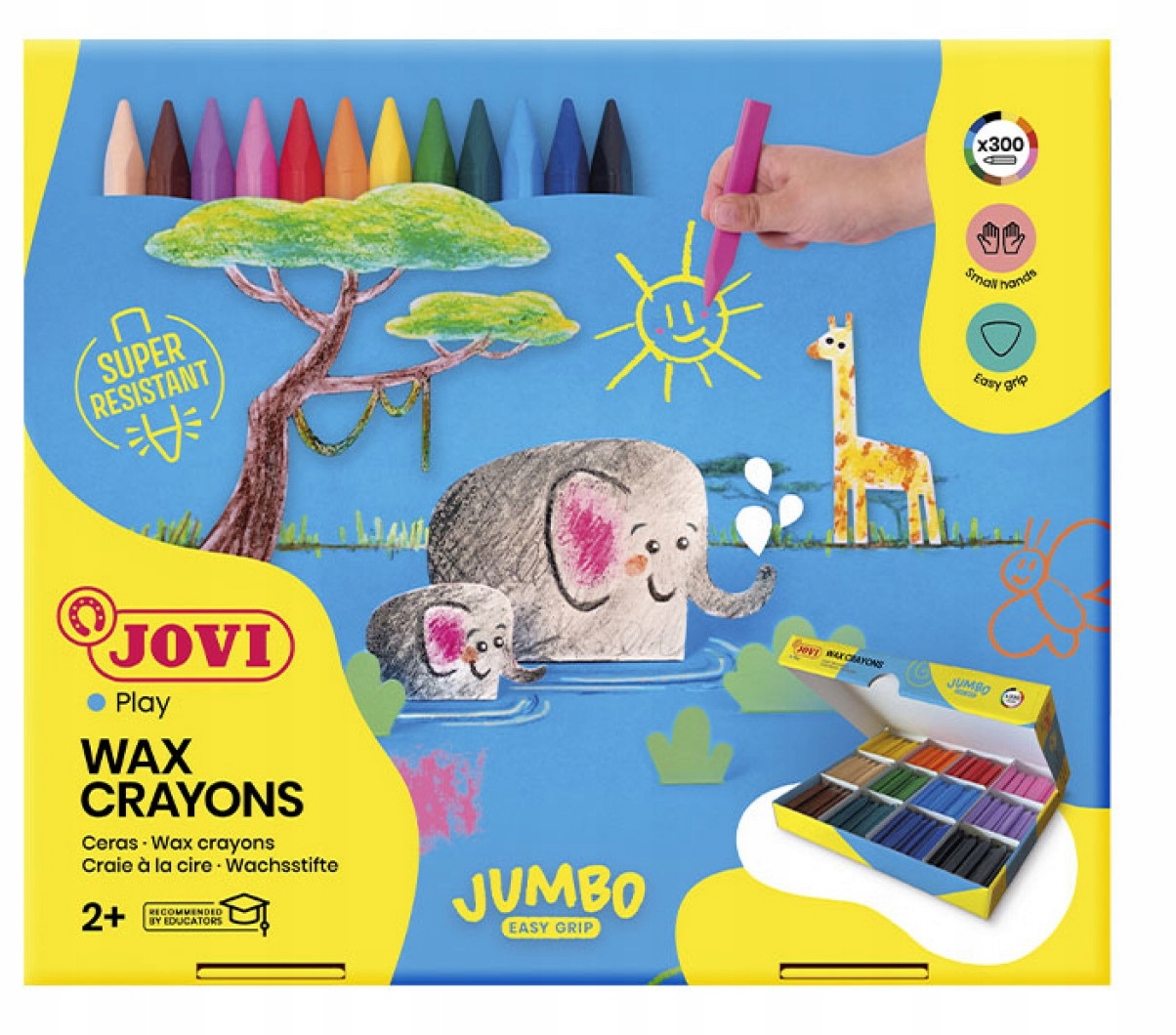 GRUBE KREDKI ŚWIECOWE TRÓJKĄTNE 300szt./12kolorów