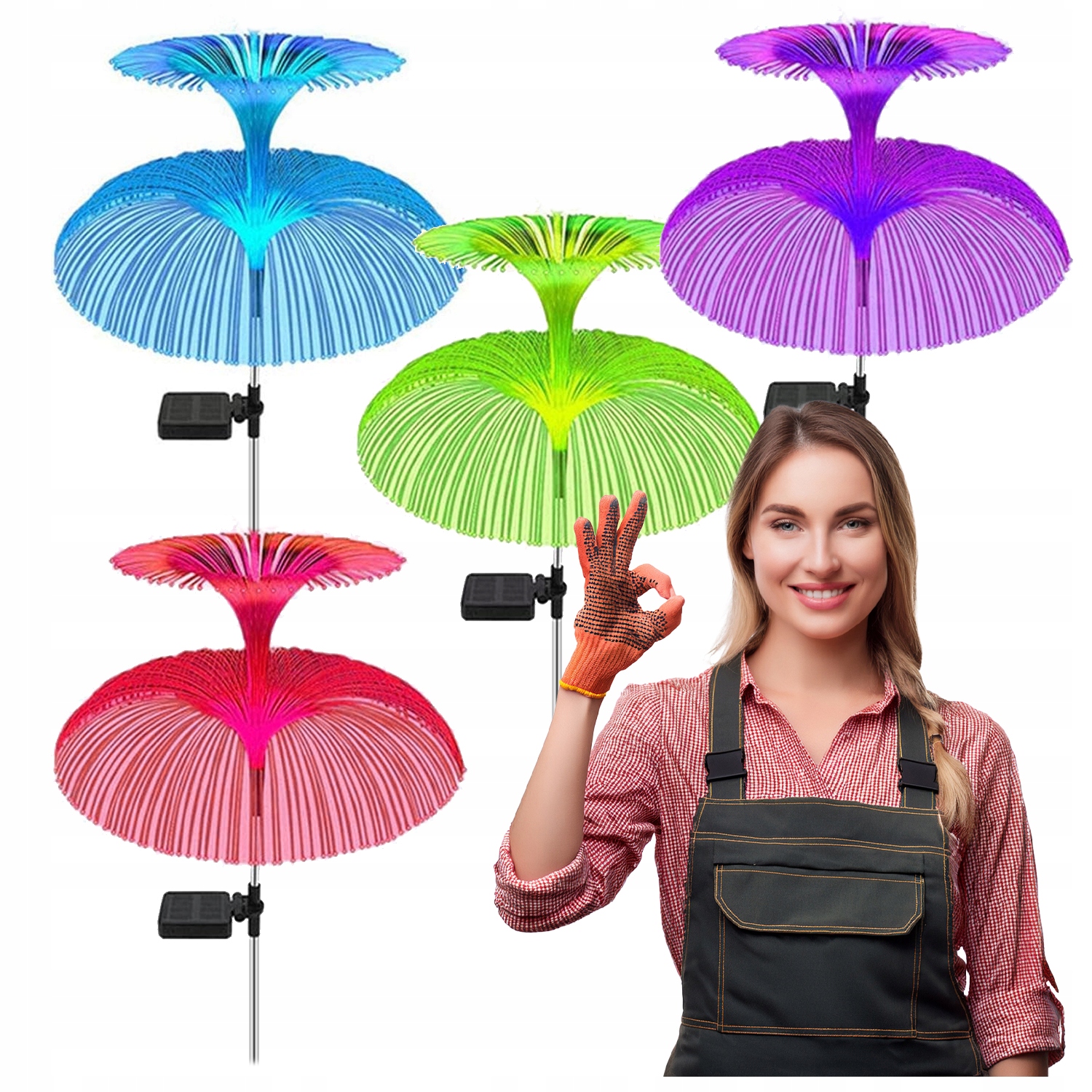 Solární Lampy Do Zahrady 4 kusy Solární lampa do zahrady Medúza Set