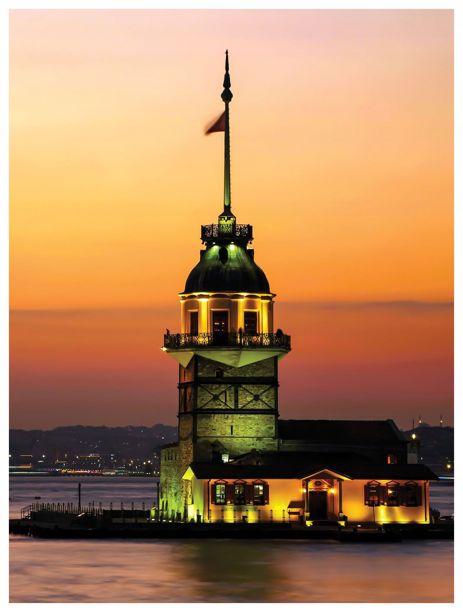 Fototapeta Panenská věž Istanbul západ slunce Turecko 206x275 lepidlo
