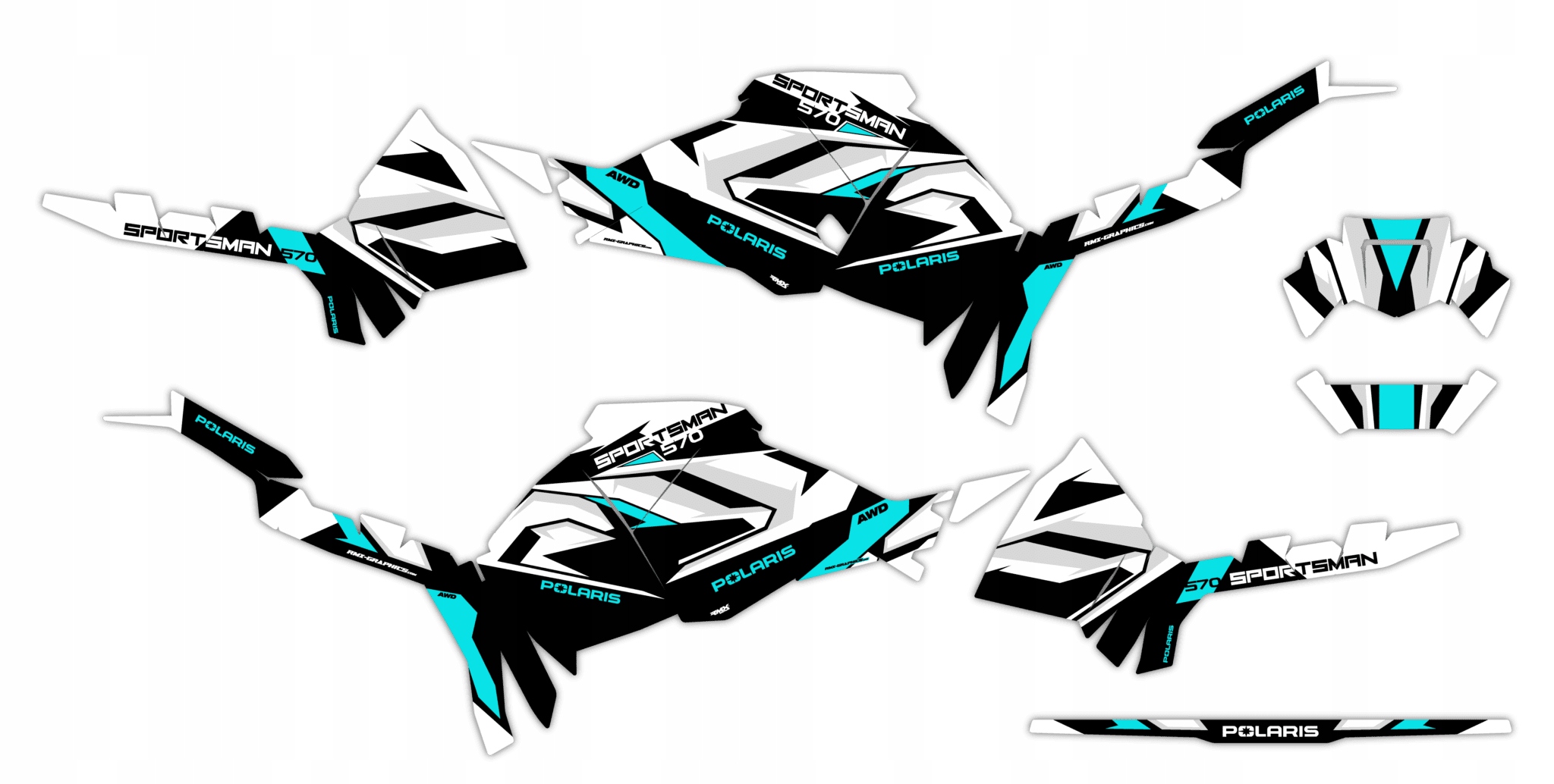 Dýha Samolepky Polaris Sportsman 570 2021+ #8953910