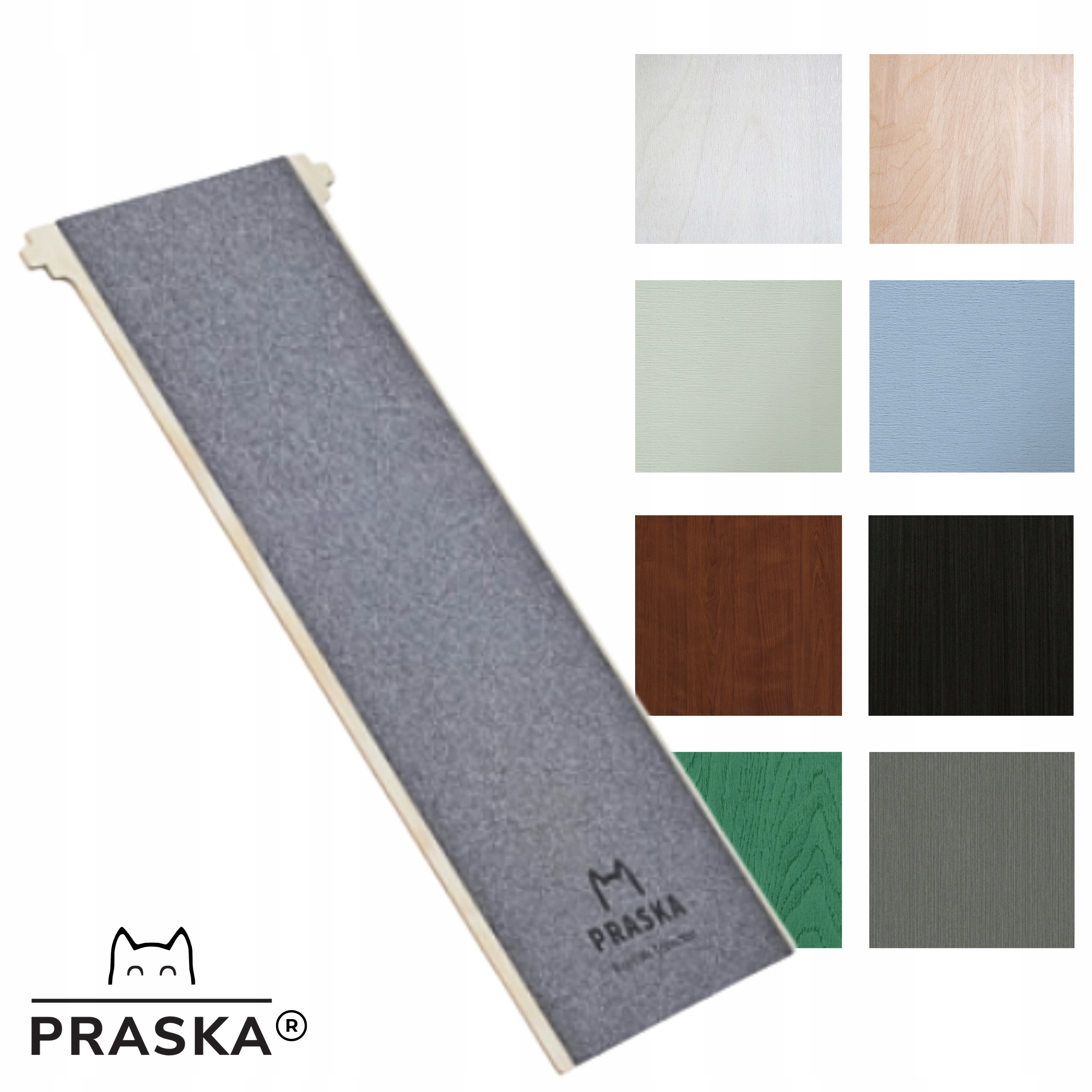 Praska Kladka škrabadlo pro kočky z plsti 70 x 32 cm pro modulární kočičí ostrady