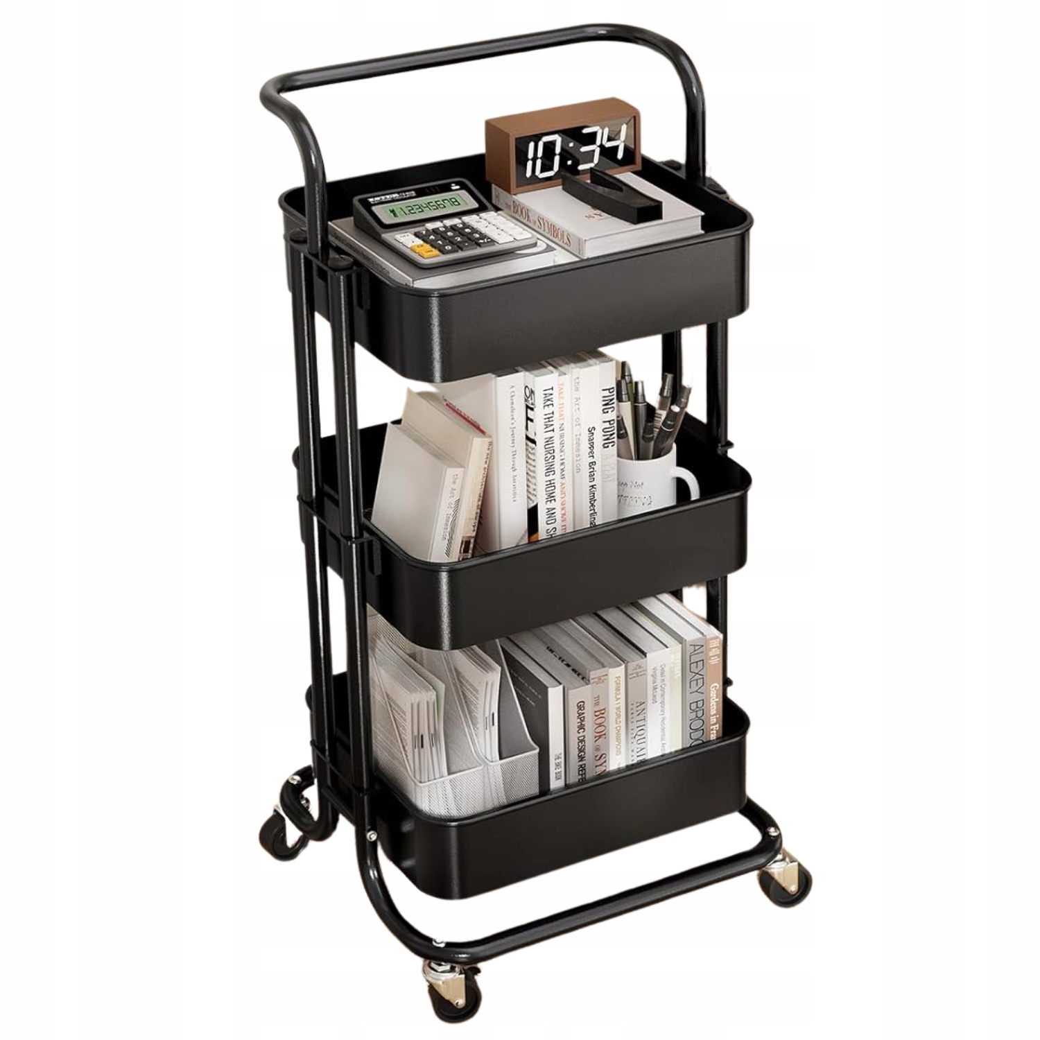 Mobilní Bar Na Kolečkách Kuchyňský Regál Stolek Koupelnový Vozík Pevný WK2