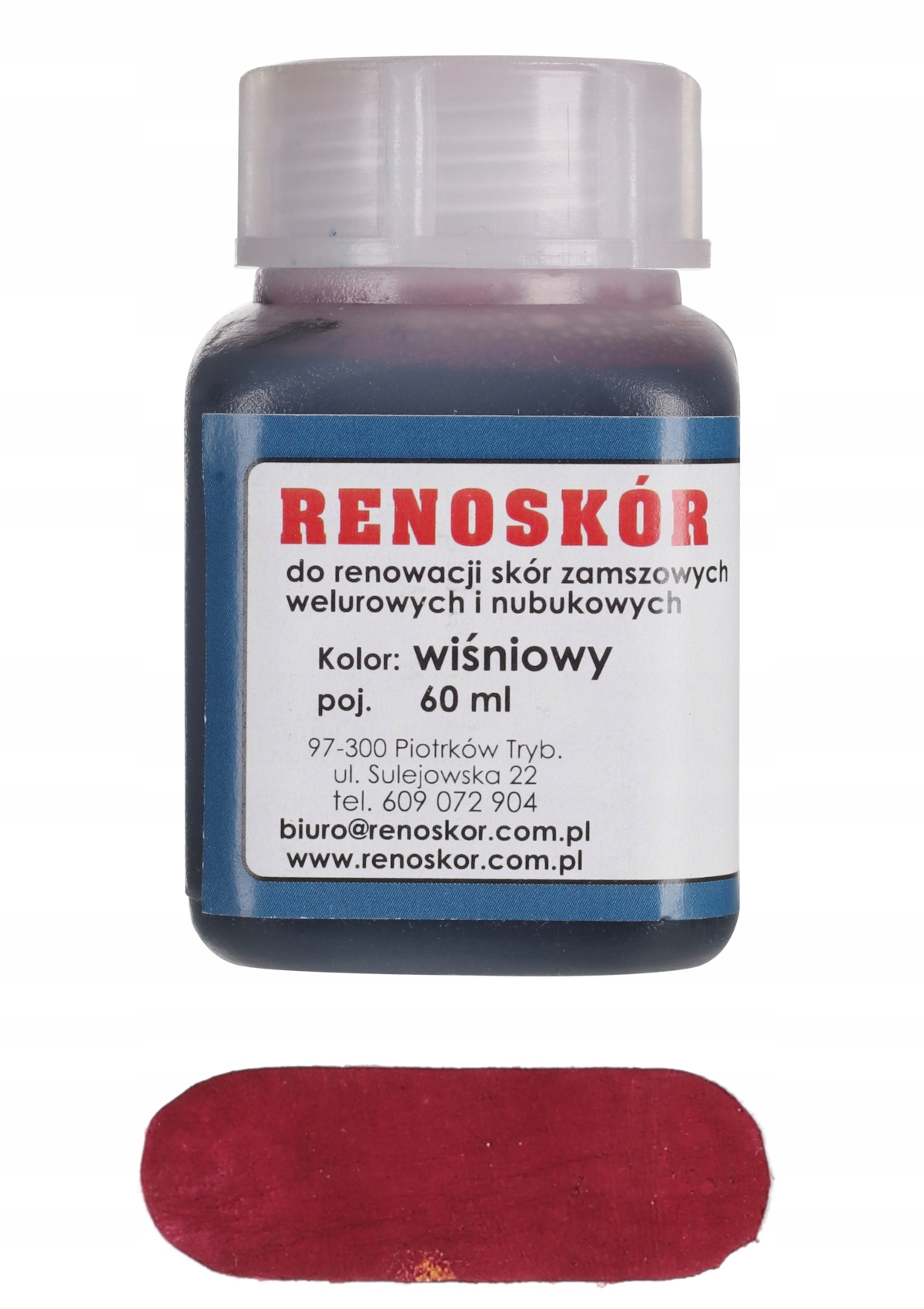 

Farba zamszu weluru nubuku Renoskór Wiśniowy