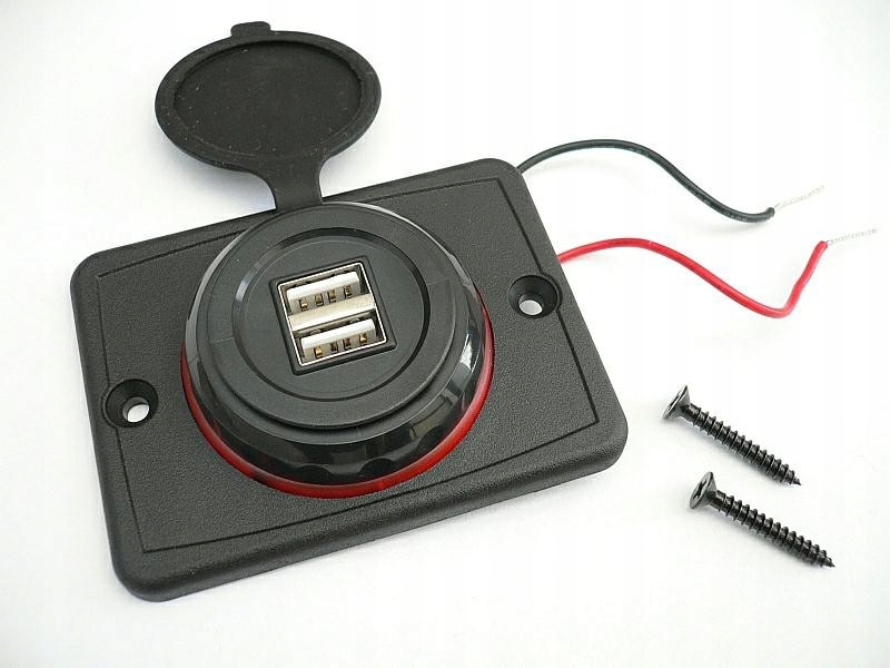 GNIAZDO USB x2 ŁADOWARKA LED 12/24V 3.1.A 42793