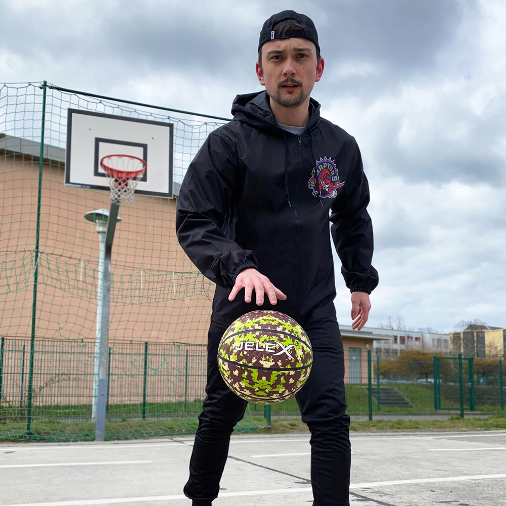 Piłka do koszykówki zielony kamuflaż JELEX Sniper Model Sniper