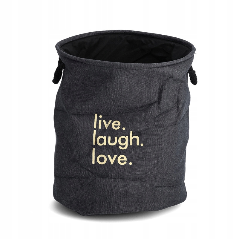 Zeller Koš na špinavé prádlo džínový 40x50cm