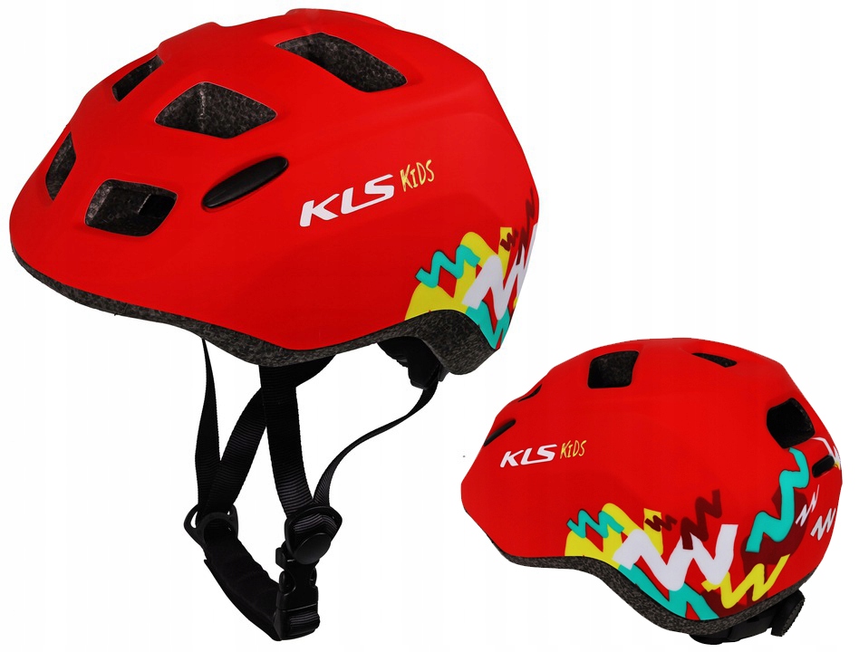 Kask dziecięcy rowerowy Kellys Kls Zigzag Czerwony Red S (50-55cm)