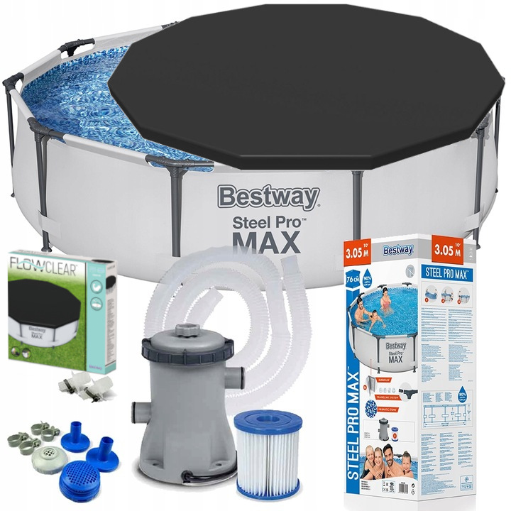 

Bestway 56408 58036 Basen Stelażowy 305x76 Pokrywa