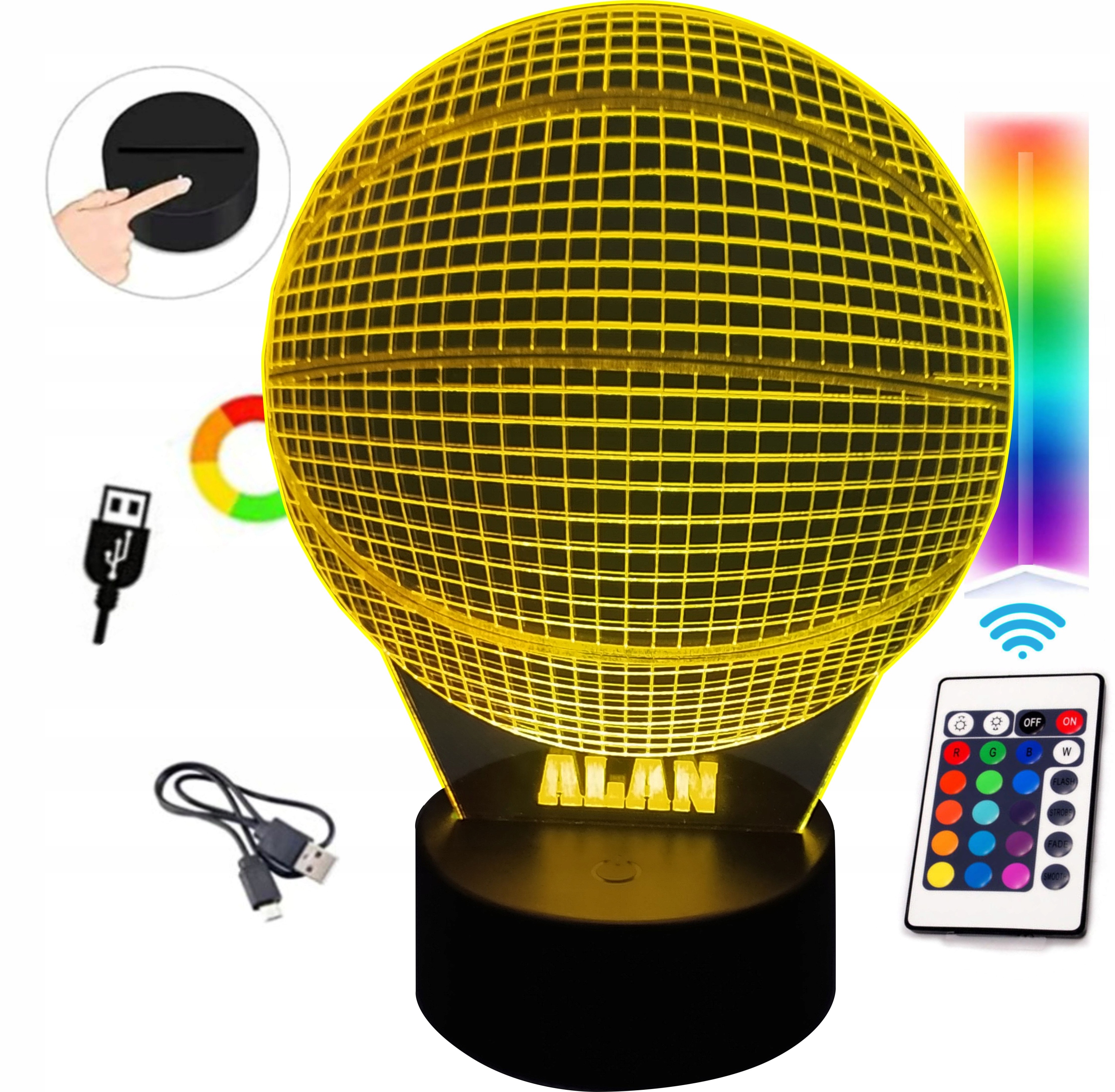 

Lampka Z Imieniem 3D Led Piłka Do Koszykówki