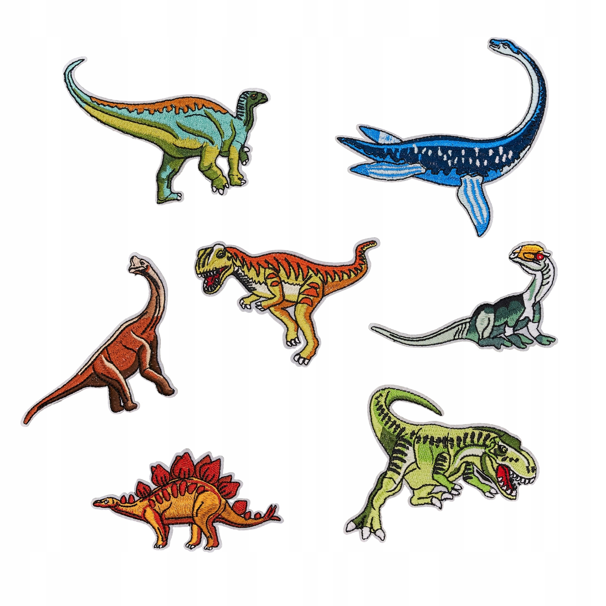 

Dinozaury naszywki Termo łatki Zestaw 7 sztuk