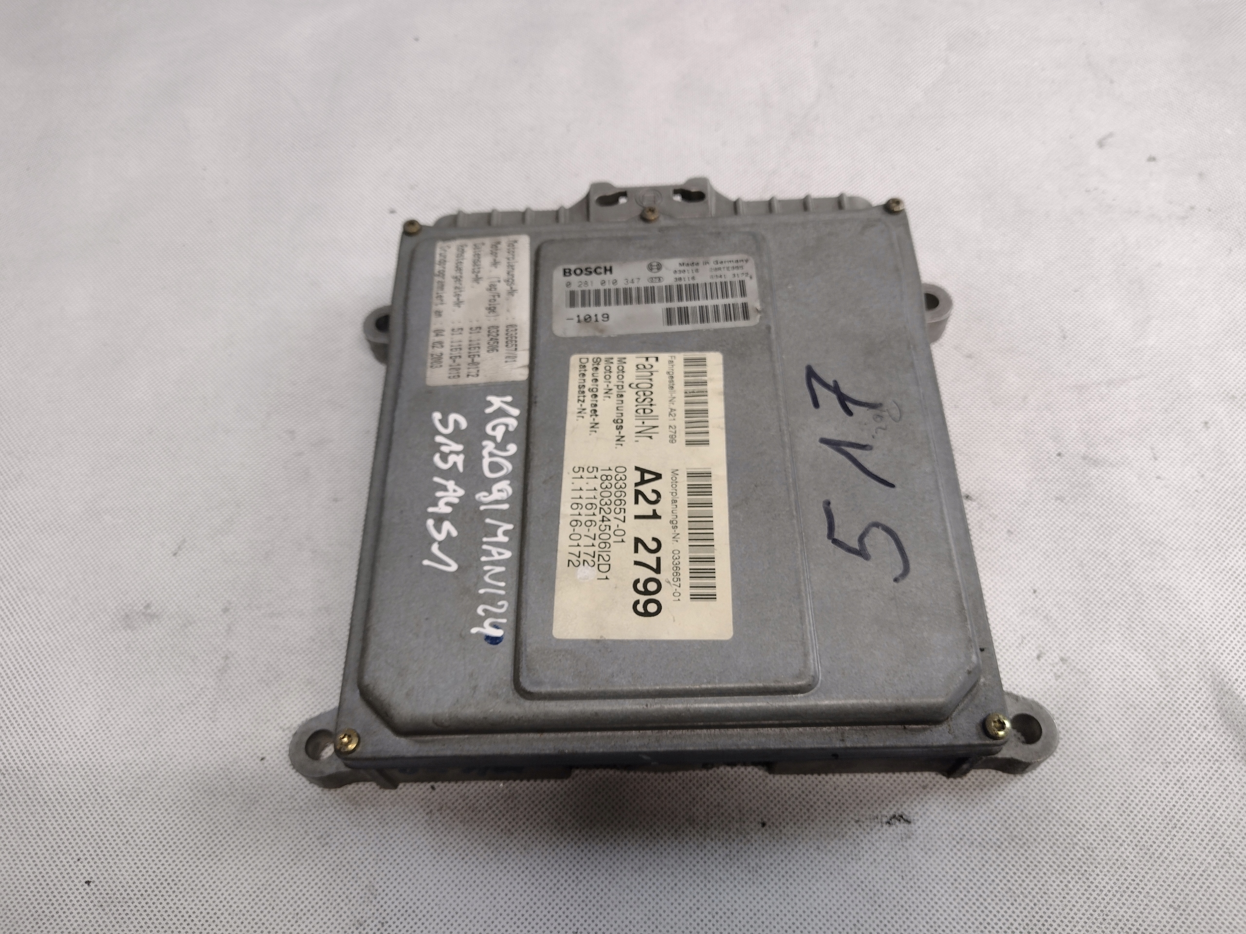 control unit of the engine MAN Bosch 0281010347