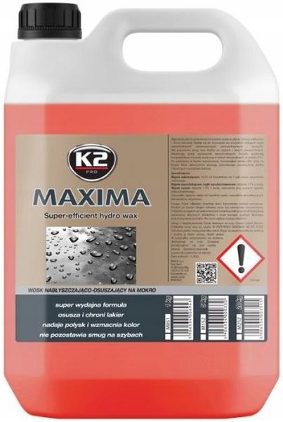 K2 MAXIMA WOSK OSUSZAJĄCY NABŁYSZCZAJĄCY 5L Producent K2